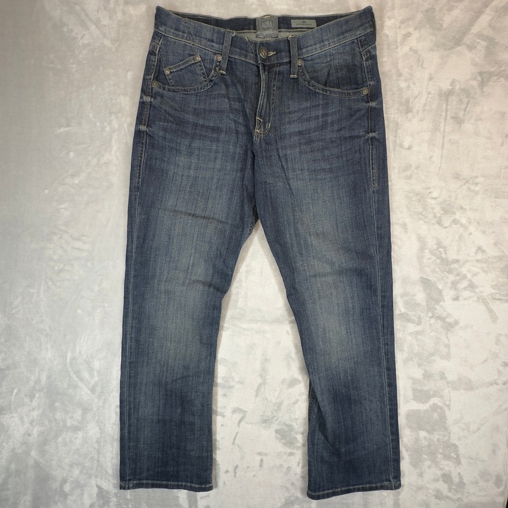 Rock & Republic‎ Jeans Mens 32x30 Blue Straight Leg R510262 Medium Wash Denim